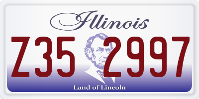IL license plate Z352997