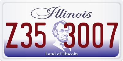 IL license plate Z353007