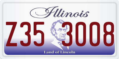 IL license plate Z353008