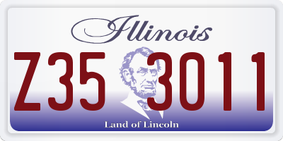 IL license plate Z353011