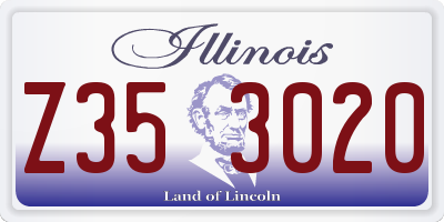 IL license plate Z353020