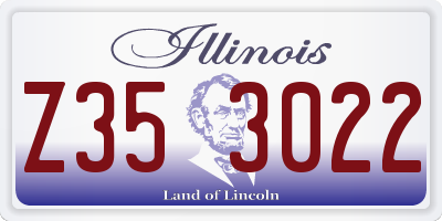IL license plate Z353022
