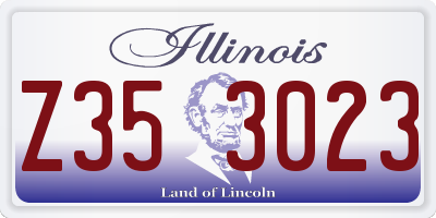IL license plate Z353023