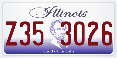 IL license plate Z353026