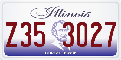 IL license plate Z353027