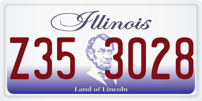 IL license plate Z353028
