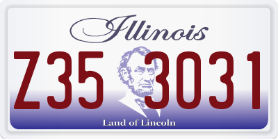 IL license plate Z353031