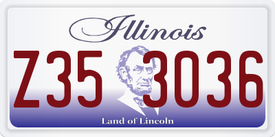 IL license plate Z353036