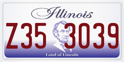 IL license plate Z353039
