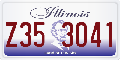 IL license plate Z353041