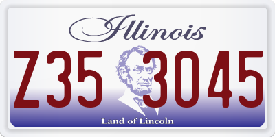 IL license plate Z353045