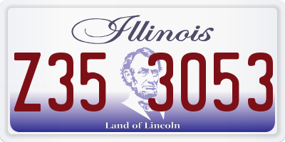 IL license plate Z353053