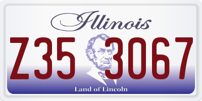IL license plate Z353067