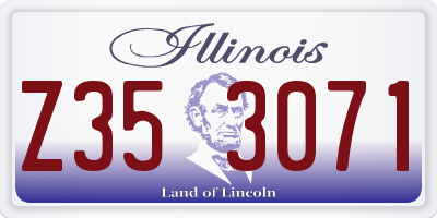 IL license plate Z353071