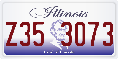 IL license plate Z353073