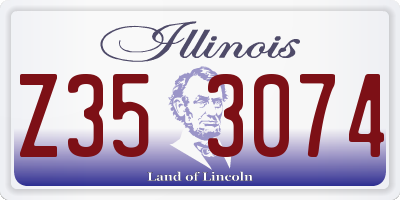 IL license plate Z353074
