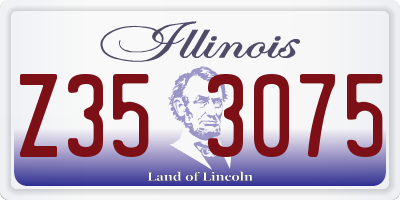 IL license plate Z353075