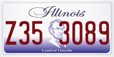 IL license plate Z353089