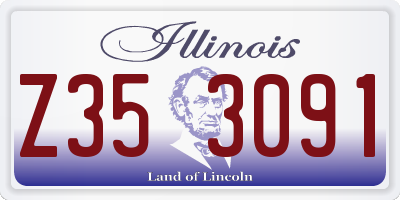 IL license plate Z353091
