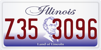 IL license plate Z353096