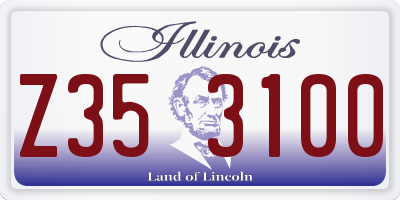 IL license plate Z353100