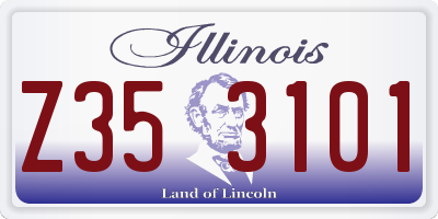 IL license plate Z353101