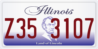 IL license plate Z353107