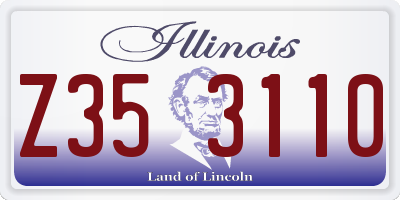 IL license plate Z353110
