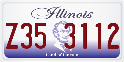 IL license plate Z353112