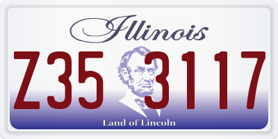 IL license plate Z353117