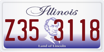 IL license plate Z353118