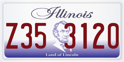 IL license plate Z353120