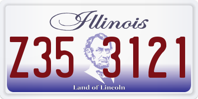 IL license plate Z353121