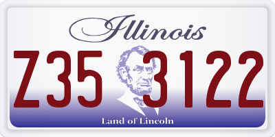 IL license plate Z353122