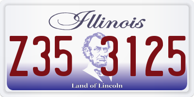 IL license plate Z353125