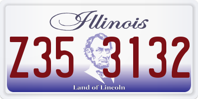 IL license plate Z353132