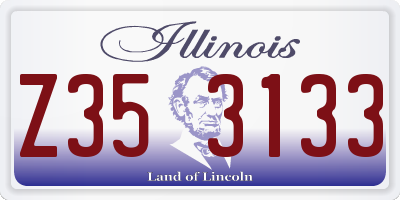 IL license plate Z353133