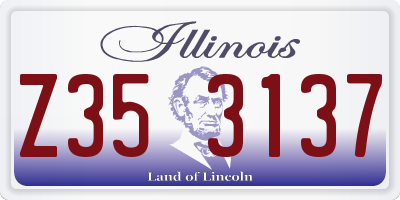 IL license plate Z353137