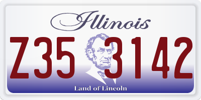 IL license plate Z353142
