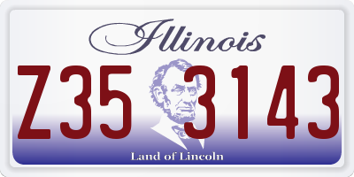 IL license plate Z353143