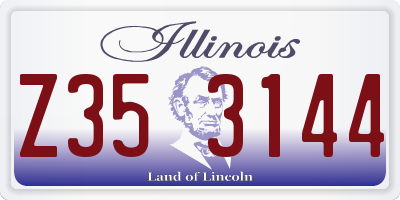 IL license plate Z353144