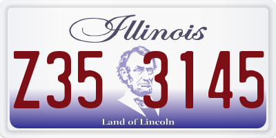 IL license plate Z353145