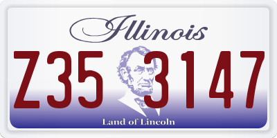 IL license plate Z353147