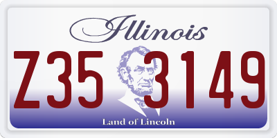 IL license plate Z353149