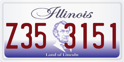 IL license plate Z353151