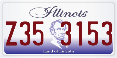 IL license plate Z353153