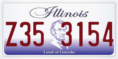 IL license plate Z353154