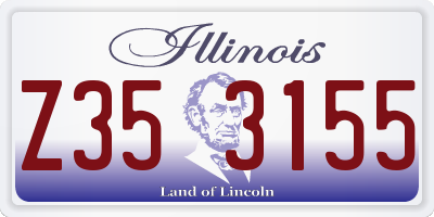 IL license plate Z353155