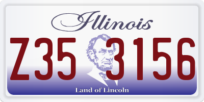 IL license plate Z353156
