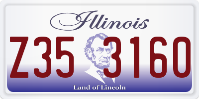IL license plate Z353160